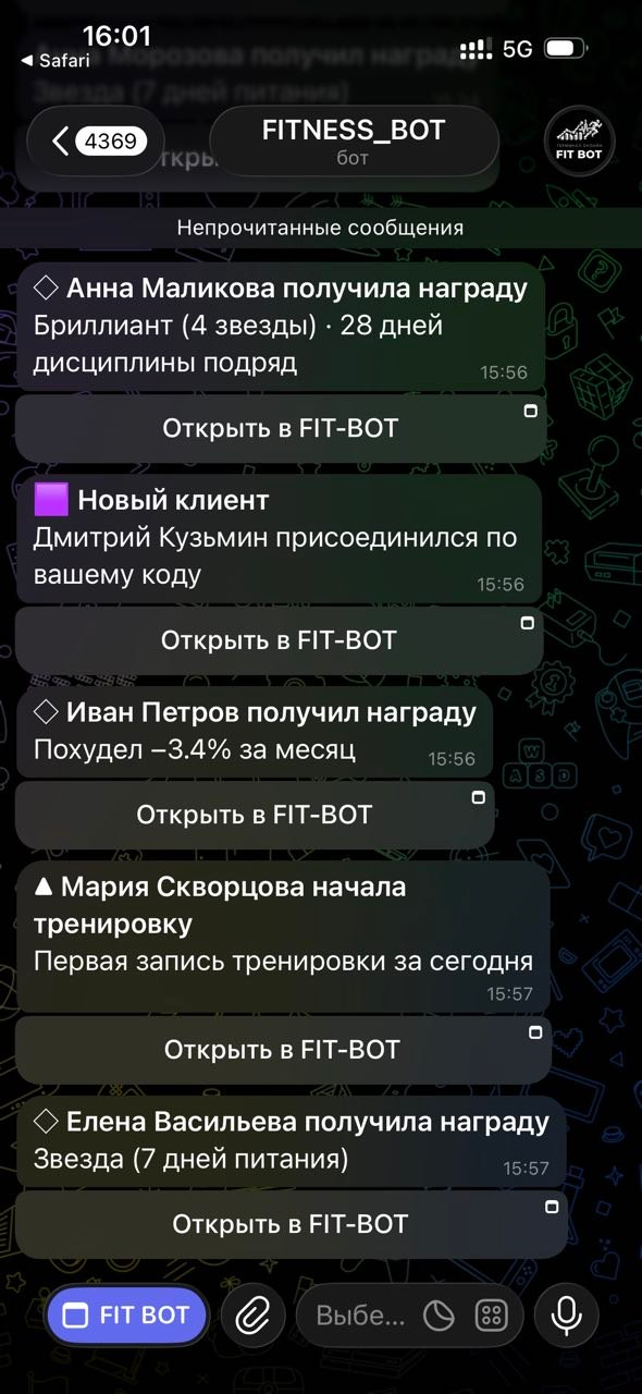 Уведомления в Telegram